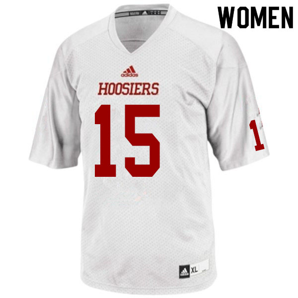 Women #15 Zack Merrill Indiana Hoosiers College Football Jerseys Sale-White